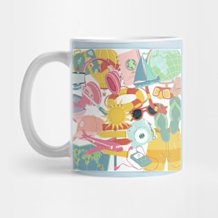 Summer Vacation Beach Trip Print Mug